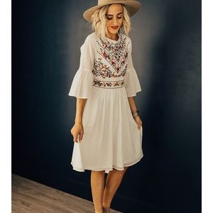 Beautiful White Embroidered Dress